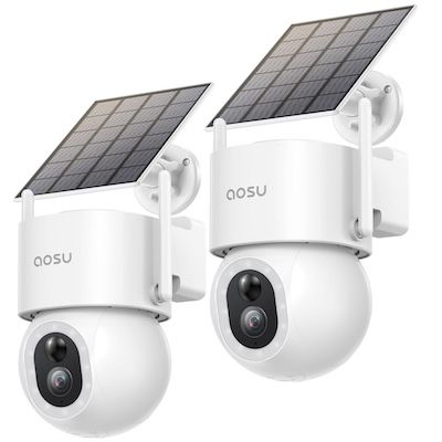 🏡📹 2x aosu 3K 5MP Solar Akku Aussen-Überwachungskamera für 67,49€ (statt 135€)