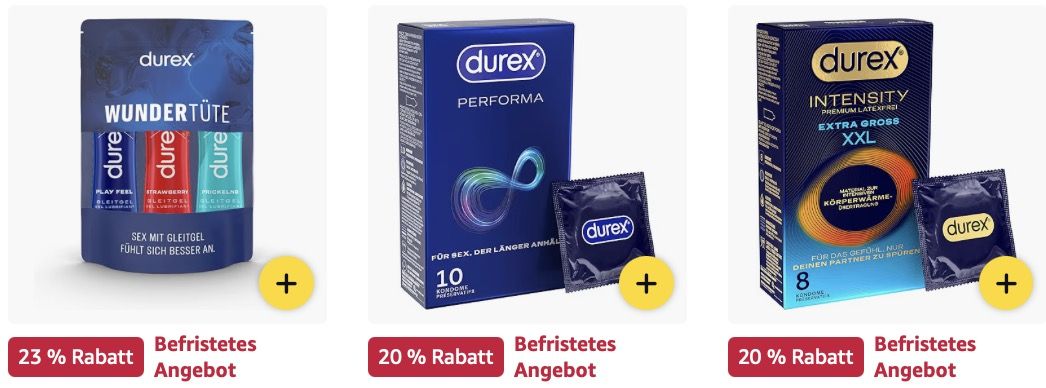 🤫 Amazon: Durex Produkte stark reduziert z.B. Love Mix Kondome (5 Sorten) ab 16,44€ (statt 26€)
