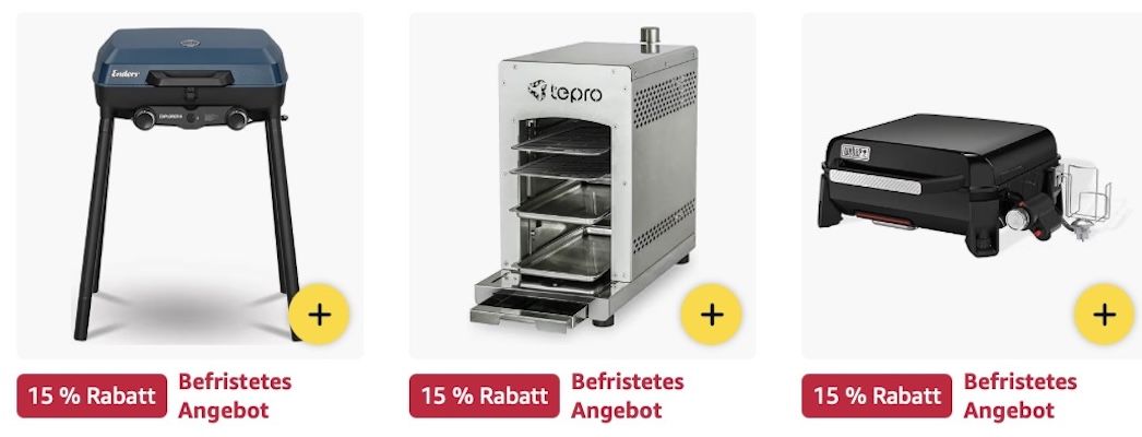 🤤🥩 Amazon: Grills und Zubehör im Sale z.B. Weber Spirit E 210 Gasgrill für 328€ (statt 373€)