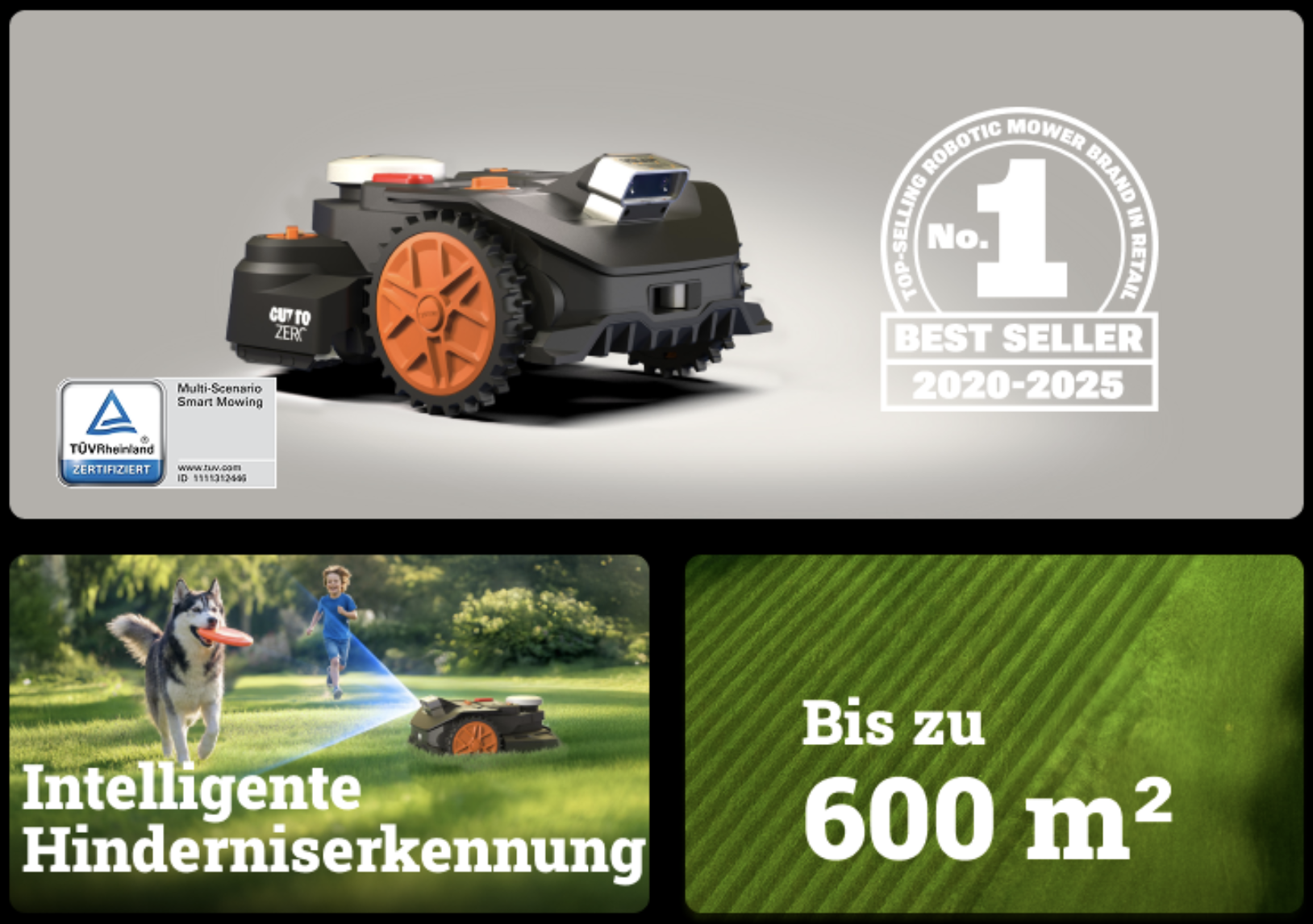 🏡 WORX Landroid Vision Cloud 600 m² Mähroboter für 764€ (statt 899€)