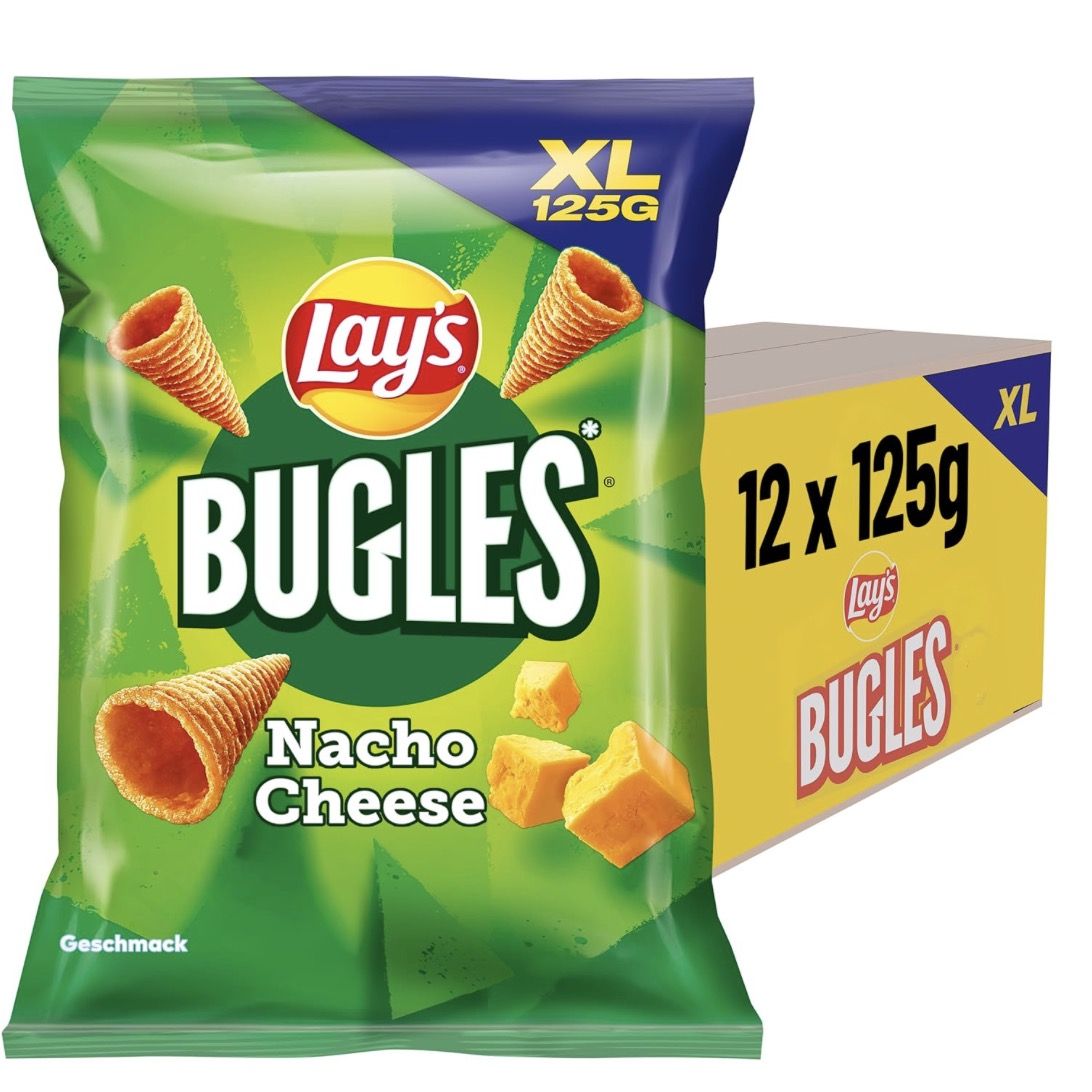 1,5KG! 🤯🧀 12x 125g Lays Bugles Nacho Cheese für 23,99€ (statt 35€)