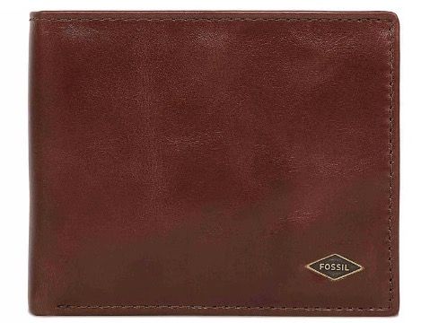 💶💨 FOSSIL Herren Ryan Leder Bifold Geldbörse mit RFID Block für 53,16€ (statt 79€)