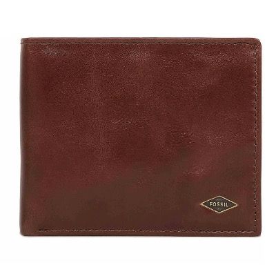 💶💨 FOSSIL Herren Ryan Leder Bifold Geldbörse mit RFID-Block für 53,16€ (statt 79€)