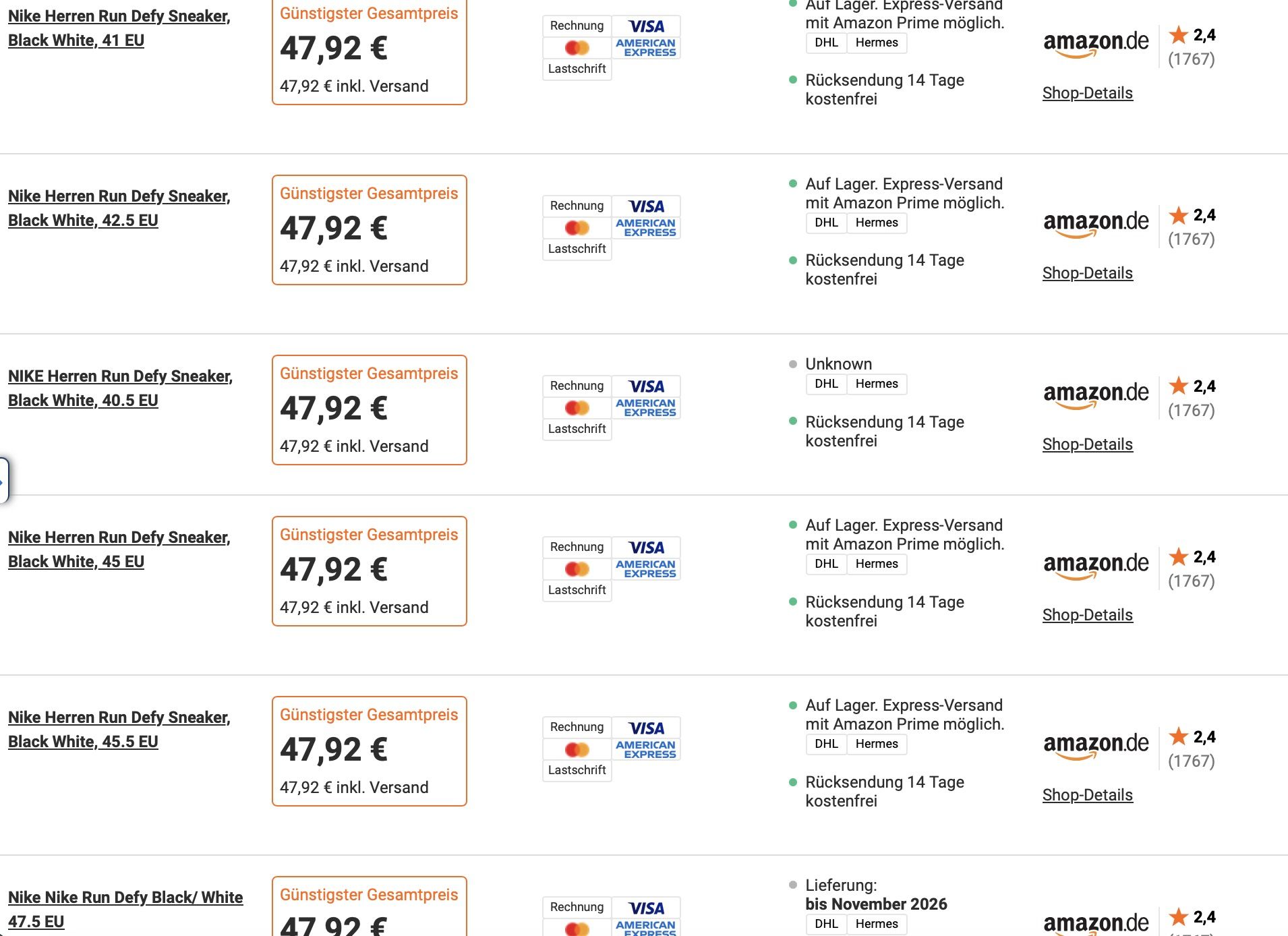 🏃🏻💨 Nike Run Defy Herren Straßenlaufschuh für 47,92€ (statt 55€) 🏃🏻💨 Nike Run Defy Herren Straßenlaufschuh für 47,92€ (statt 55€)