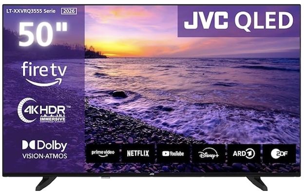 📺 JVC LT-50VRQ3555 – 50 📺 JVC LT 50VRQ3555 – 50 QLED UHD 4K Fire Smart TV für 270€ (statt 306€)