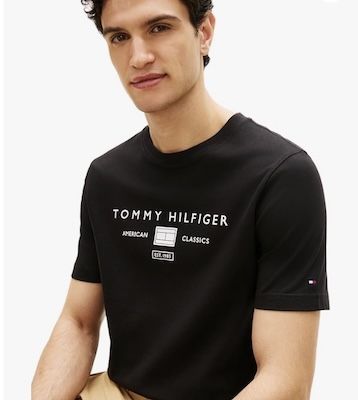 ⚫️👕 Tommy Hilfiger Brand Love Mono Stack Tee T Shirt für 23,92€ (statt 32€)