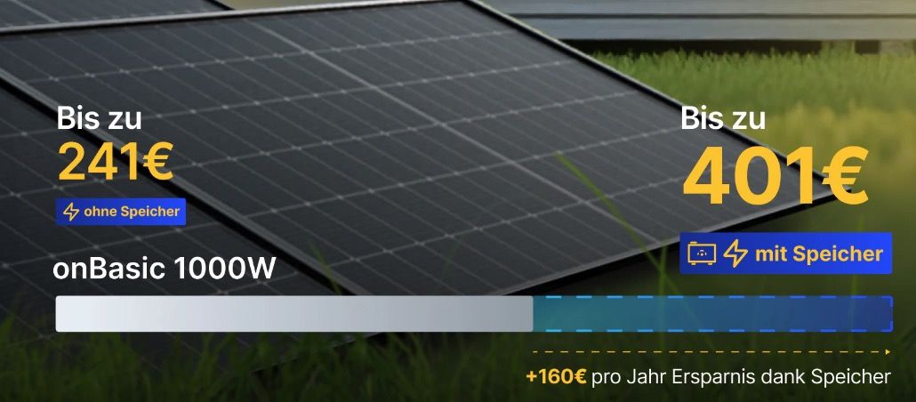 ☀️ Solakon 1000W Balkonkraftwerk mit 2 Modulen und Wechselrichter ➡️ ab 239,99€ (statt 300€) ☀️ Solakon 1000W Balkonkraftwerk mit 2 Modulen und Wechselrichter ➡️ ab 239,99€ (statt 300€)
