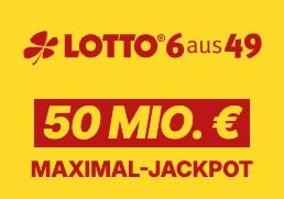 🔥 Maximal Jackpot 50 Mio. 🤑 3 Lotto 6aus49 Felder für 0,10€ (statt 4,70€) 💰   Neukunden