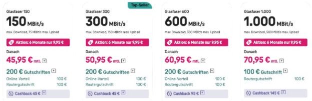 🌎💨 Telekom Glasfaser mit Highspeed Internet und MagentaTV 🧨 6 Monate für 9,95€ (statt bis 71€)