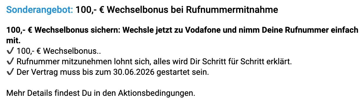 đ Apple MacBook Neo fĂŒr 74,95⏠+ Vodafone Allnet 70GB fĂŒr 34,99⏠mtl. + 250⏠Bonus đ Apple MacBook Neo fĂŒr 74,95⏠+ Vodafone Allnet 70GB fĂŒr 34,99⏠mtl. + 250⏠Bonus