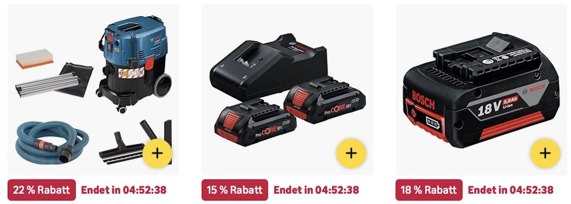 🔝🤑🛠️ Amazon: Bosch Professional Prime Day Deals z.B. 800 Nm Drehschlagschrauber für 156€ (statt 208€)