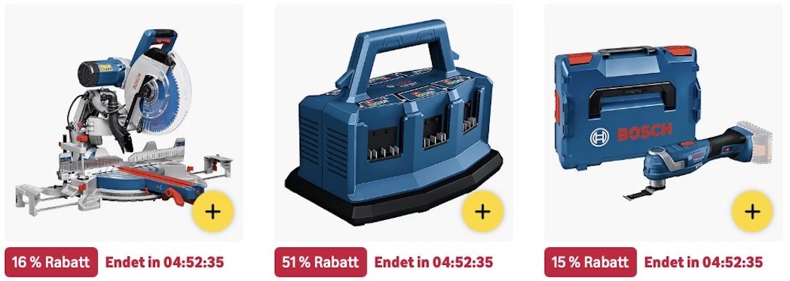 🔝🤑🛠️ Amazon: Bosch Professional Prime Day Deals z.B. 800 Nm Drehschlagschrauber für 156€ (statt 208€)