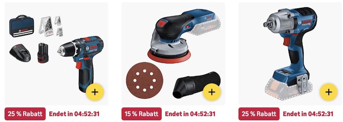 🔝🤑🛠️ Amazon: Bosch Professional Prime Day Deals z.B. 800 Nm Drehschlagschrauber für 156€ (statt 208€)