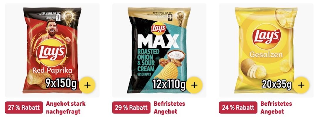 😋 Amazon: Chips und Knabbereien im Sale z.B. 1,32kg Tortilla Chips BBQ Style für 14€ (statt 24€) 😋 Amazon: Chips und Knabbereien im Sale z.B. 1,32kg Tortilla Chips BBQ Style für 14€ (statt 24€)