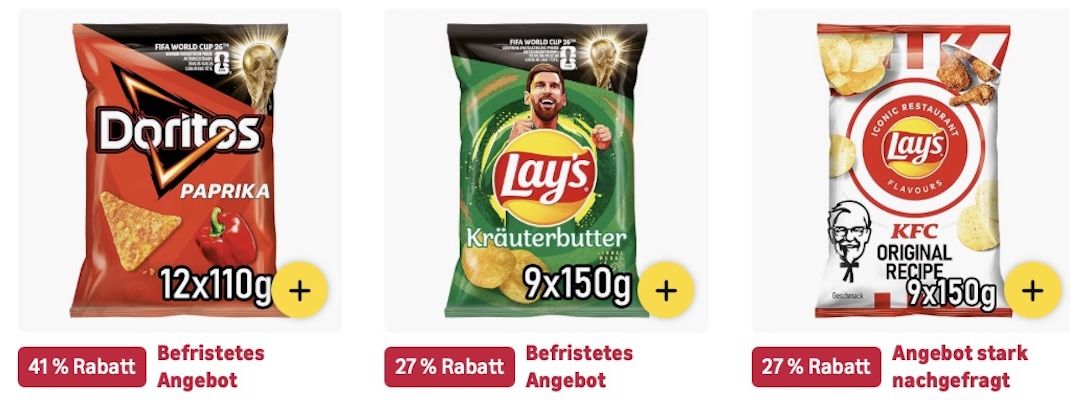 😋 Amazon: Chips und Knabbereien im Sale z.B. 1,32kg Tortilla Chips BBQ Style für 14€ (statt 24€) 😋 Amazon: Chips und Knabbereien im Sale z.B. 1,32kg Tortilla Chips BBQ Style für 14€ (statt 24€)