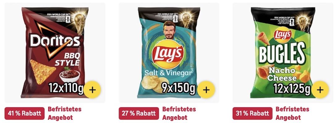 😋 Amazon: Chips und Knabbereien im Sale z.B. 1,32kg Tortilla Chips BBQ Style für 14€ (statt 24€) 😋 Amazon: Chips und Knabbereien im Sale z.B. 1,32kg Tortilla Chips BBQ Style für 14€ (statt 24€)