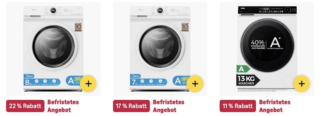 🔝🧺 Amazon: Waschmaschinen & Trockner im Sale z.B. Haier 8kg Waschmaschine für 330€ (statt 399€) 🔝🧺 Amazon: Waschmaschinen & Trockner im Sale z.B. Haier 8kg Waschmaschine für 330€ (statt 399€)