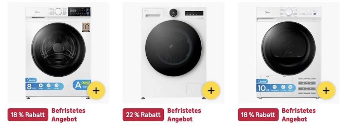 🔝🧺 Amazon: Waschmaschinen & Trockner im Sale z.B. Haier 8kg Waschmaschine für 330€ (statt 399€) 🔝🧺 Amazon: Waschmaschinen & Trockner im Sale z.B. Haier 8kg Waschmaschine für 330€ (statt 399€)