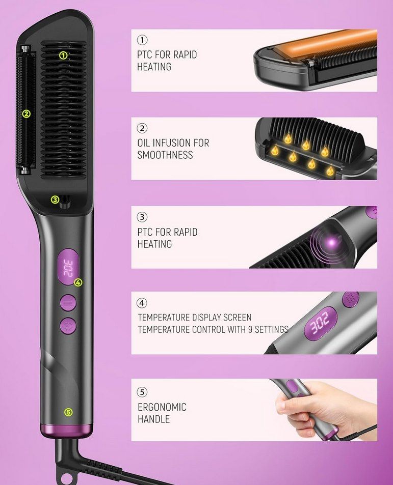 👱♀️ Kaasage 2in1 Glättkamm mit 9 Temperatureinstellungen für 34,99€ (statt 70€) 👱♀️ Kaasage 2in1 Glättkamm mit 9 Temperatureinstellungen für 34,99€ (statt 70€)