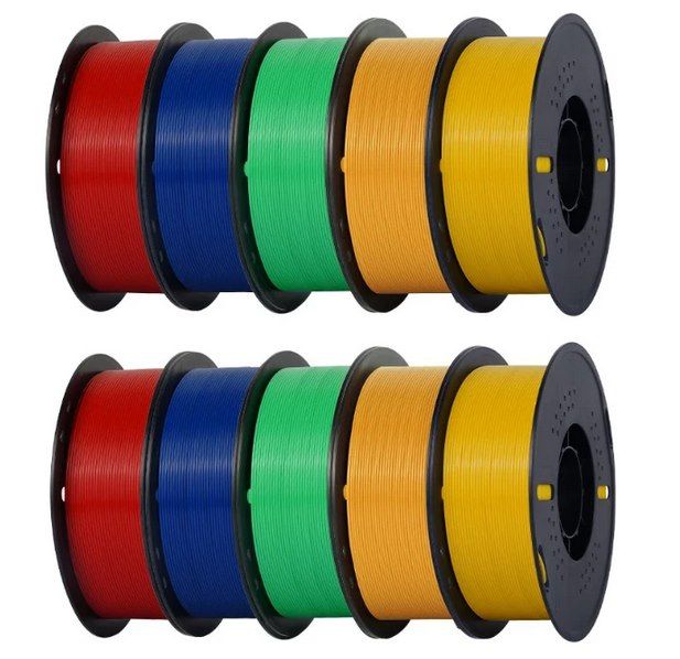 🔴🔵 10x KINGROON PETG 3D-Druckerfilament 1.75mm mit je 1kg für 65,20€ (statt 90€)