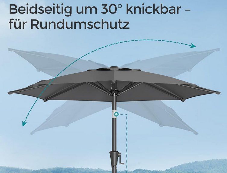 ⛱️ SONGMICS Sonnenschirm 200 cm, UPF 50+ für 24,99€ (statt 36€)