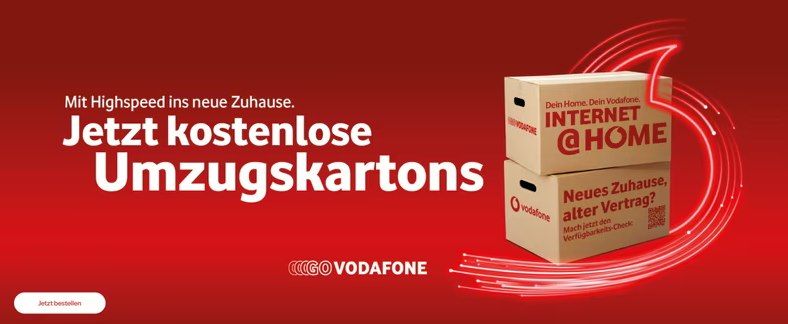 📦 Vodafone: Umzugskartons gratis sichern