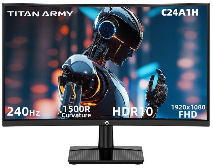 🖥️ TITAN ARMY 23,6 Zoll Full HD Curved Gaming Monitor (240 Hz) für 79,99€ (statt 90€)