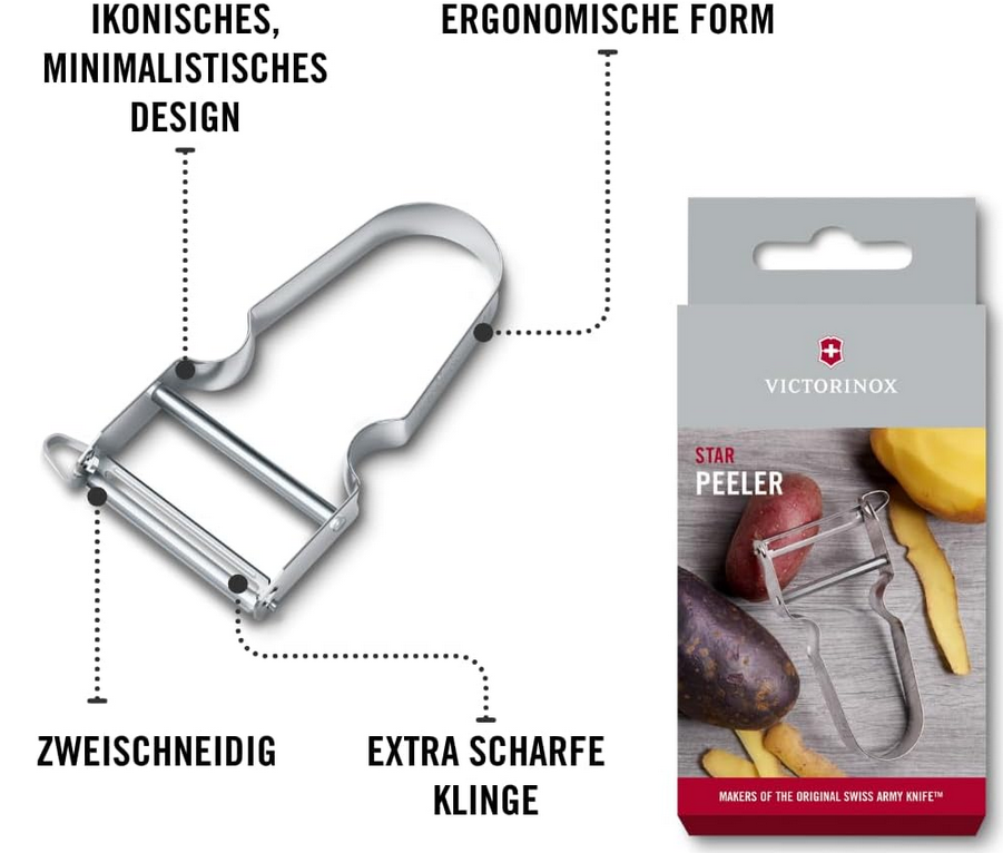 🔧🥔 Victorinox Star Sparschäler Pendelklinge für Spargel & Co. für 5,90€ (statt 10€)