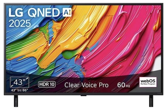 📺 LG 43QNED80A6A   43 Zoll QNED UHD Fernseher für 279€ (statt 340€)