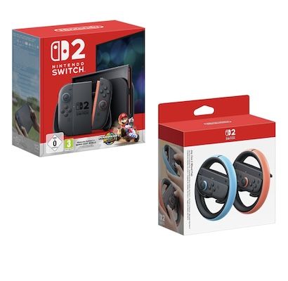 🎮 Nintendo Switch 2 + Mario Kart World + 2x Joy-Con 2 Lenkrad für 441,90€ (statt 489€)