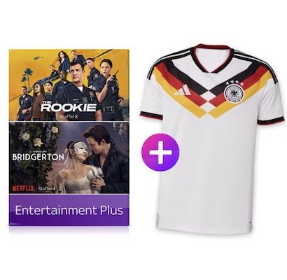 🔥 12 Monate Sky Entertainment Plus inkl. Netflix für einmalig 99€ + 🇩🇪 GRATIS adidas Deutschland WM Trikot