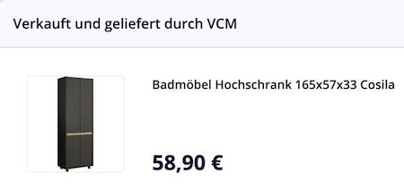 🗄️ VCM Holz Badezimmer Hochschrank mit 4 Türen für 58,90€ (statt 249€)