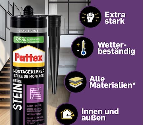 🧱 Pattex Montagekleber Stein ab 7,19€ (statt 10€)