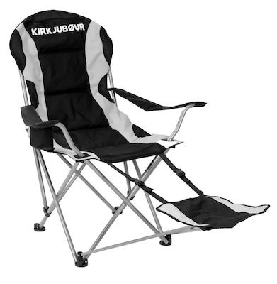 😎 KIRKJUBØUR „Asgard“ gepolsterter Campingstuhl mit Fußteil für 23,45€ (statt 39€)