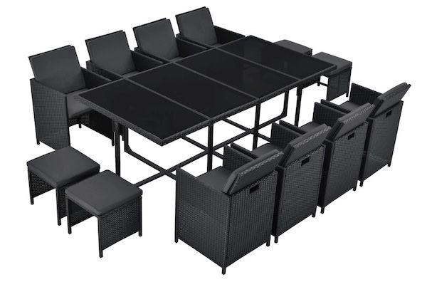 🏡 Juskys Poyrattan Sitzgruppe Baracoa XXL für 12 Personen für 463,99€ (statt 710€)