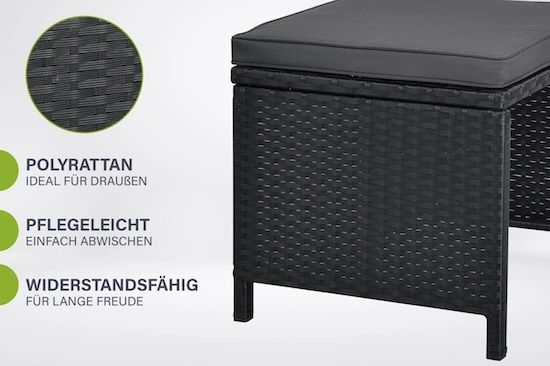 🏡 Juskys Poyrattan Sitzgruppe Baracoa XXL für 12 Personen für 463,99€ (statt 710€)