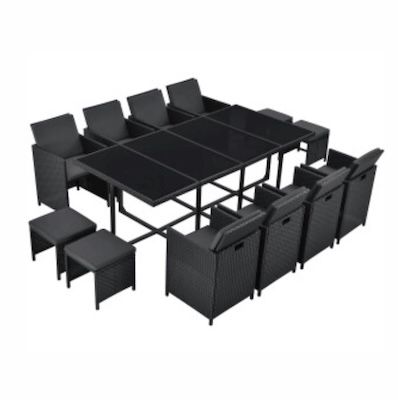 🏡 Juskys Poyrattan Sitzgruppe Baracoa XXL für 12 Personen für 463,99€ (statt 710€)