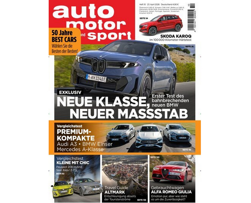 🏎️ 13 Ausgaben auto motor und sport Abo für nur 9,90€ (statt 68€) – nur 0,76€/Ausgabe