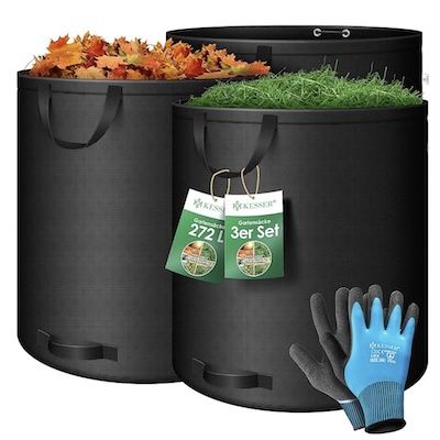 🍂 3x KESSER Gartensack mit 272 L inkl. Handschuhe für 14,80€ (statt 20€)