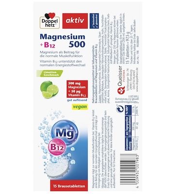 💊 4x 15er Pack Doppelherz Magnesium 500 + B12 ab 7€ (statt 13€)