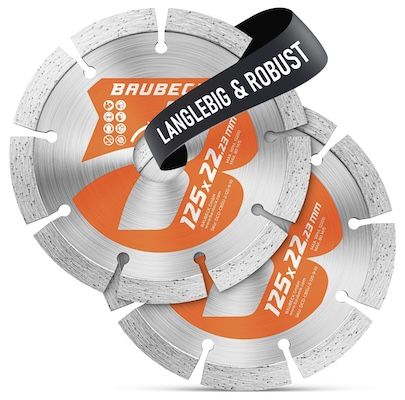 🧱 2er Pack BAUBECK Diamantscheiben für Stein / Beton, 125mm für 9,90€ (statt 19€)
