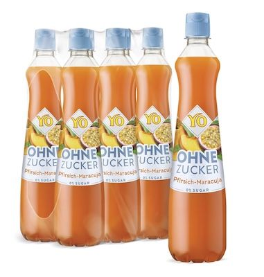 🍑 4,2 L YO Sirup Pfirsich-Maracuja ohne Zucker ab 13,29€ (statt 23€)