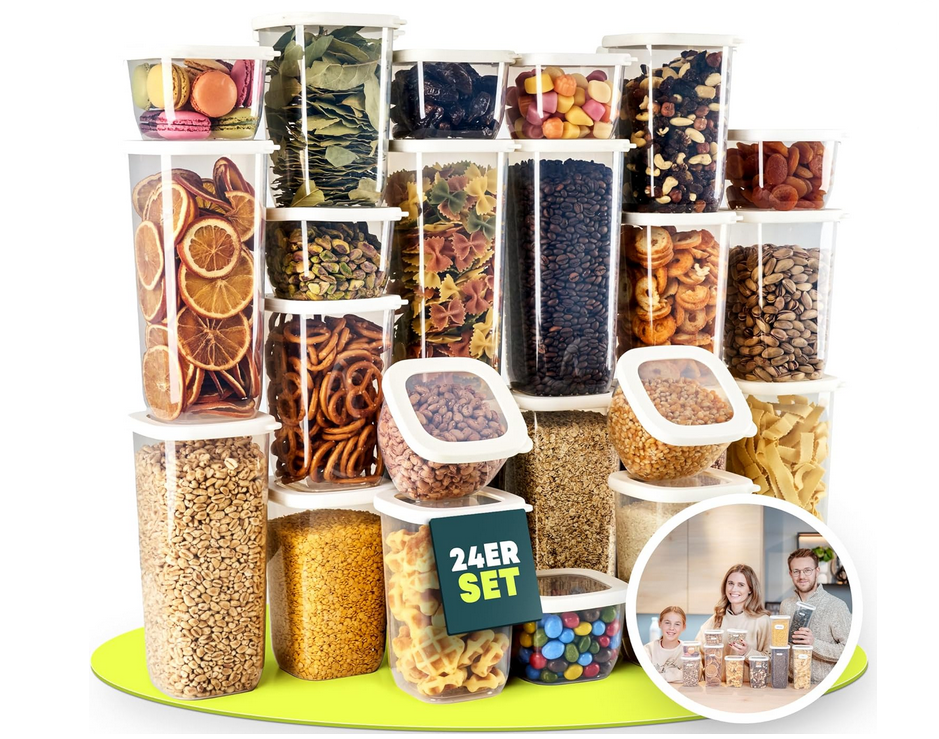 🥫🥫 uandu 24er Vorratsbehälter Set BPA frei für 29,74€ (statt 40€)