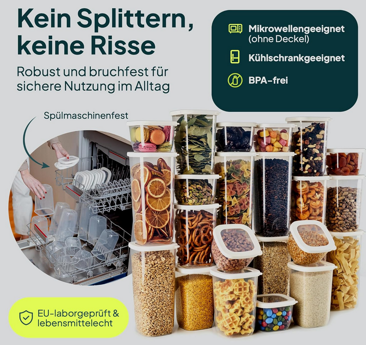 🥫🥫 uandu 24er Vorratsbehälter Set BPA frei für 29,74€ (statt 40€)