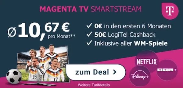 🏆 WM Spezial: Hisense 55Q7S für 199€ (statt 499€) + Telekom MagentaTV SmartStream für eff. 10,67€ mtl.