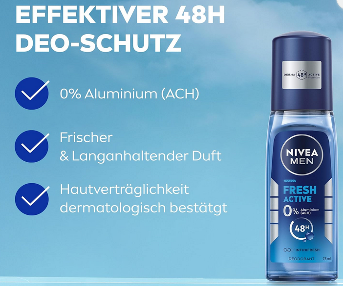 👃🏻 Nivea Men Fresh Active Deodorant Pumpspray, 75ml ab 3,79€ (statt 5€) 👃🏻 Nivea Men Fresh Active Deodorant Pumpspray, 75ml ab 3,79€ (statt 5€)