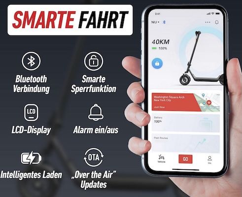 🛴 NIU KQi 100F E Scooter bis 29km Reichweite für 199,99€ (statt 269€)