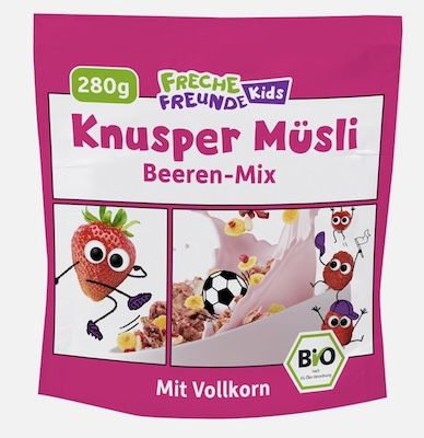 🍓 1,68 kg FRECHE FREUNDE Bio Frühstücks-Müsli Knusper Beeren-Mix ab 11,37€ (statt 24€)