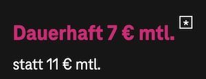 🔥 Nur heute 🔥 Telekom MagentaTV Flex (monatlich kündbar) für 7€ mtl. (statt 11€) 🔥 Nur heute 🔥 Telekom MagentaTV Flex (monatlich kündbar) für 7€ mtl. (statt 11€)