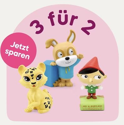🎶 Tonies: 3 für 2 Aktion auf ausgewählte Tonies Figuren + keine VSK